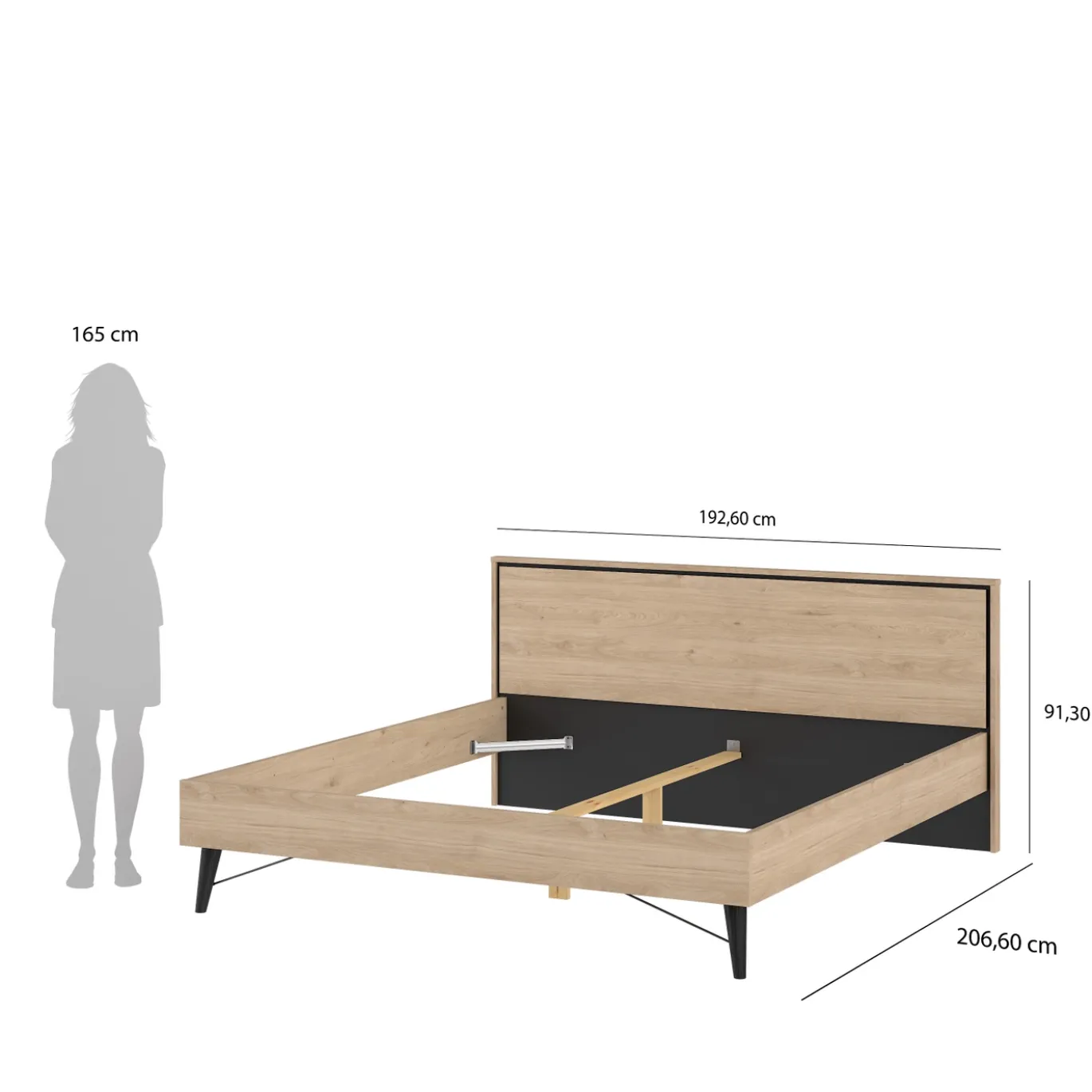 Bed Ry 180x200cm Hickory - Giga Living