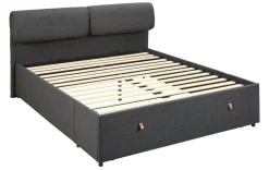 Bed Stella Basel Donkergrijs 190cm - Giga Living