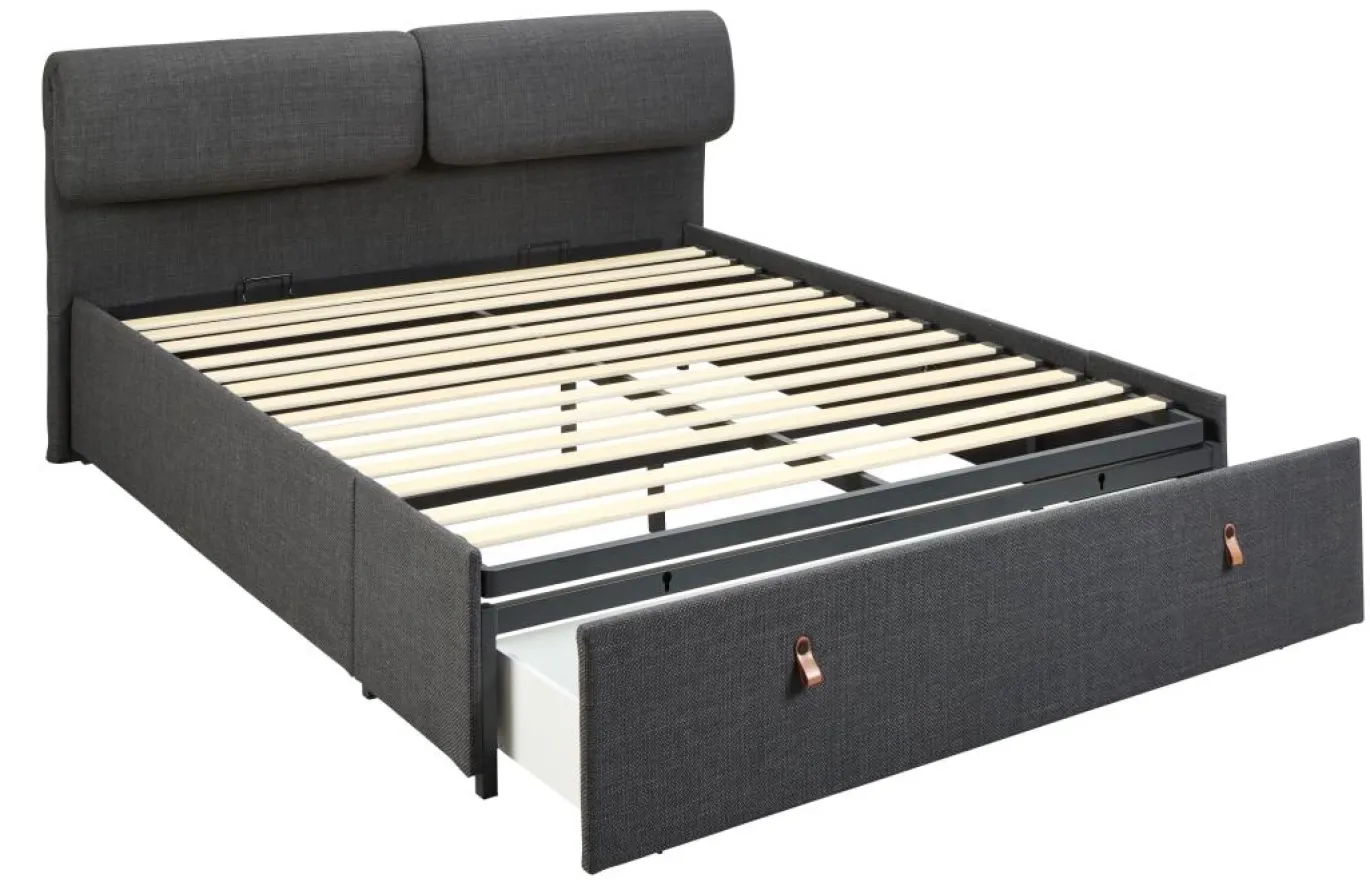 Bed Stella Basel Donkergrijs 190cm - Giga Living