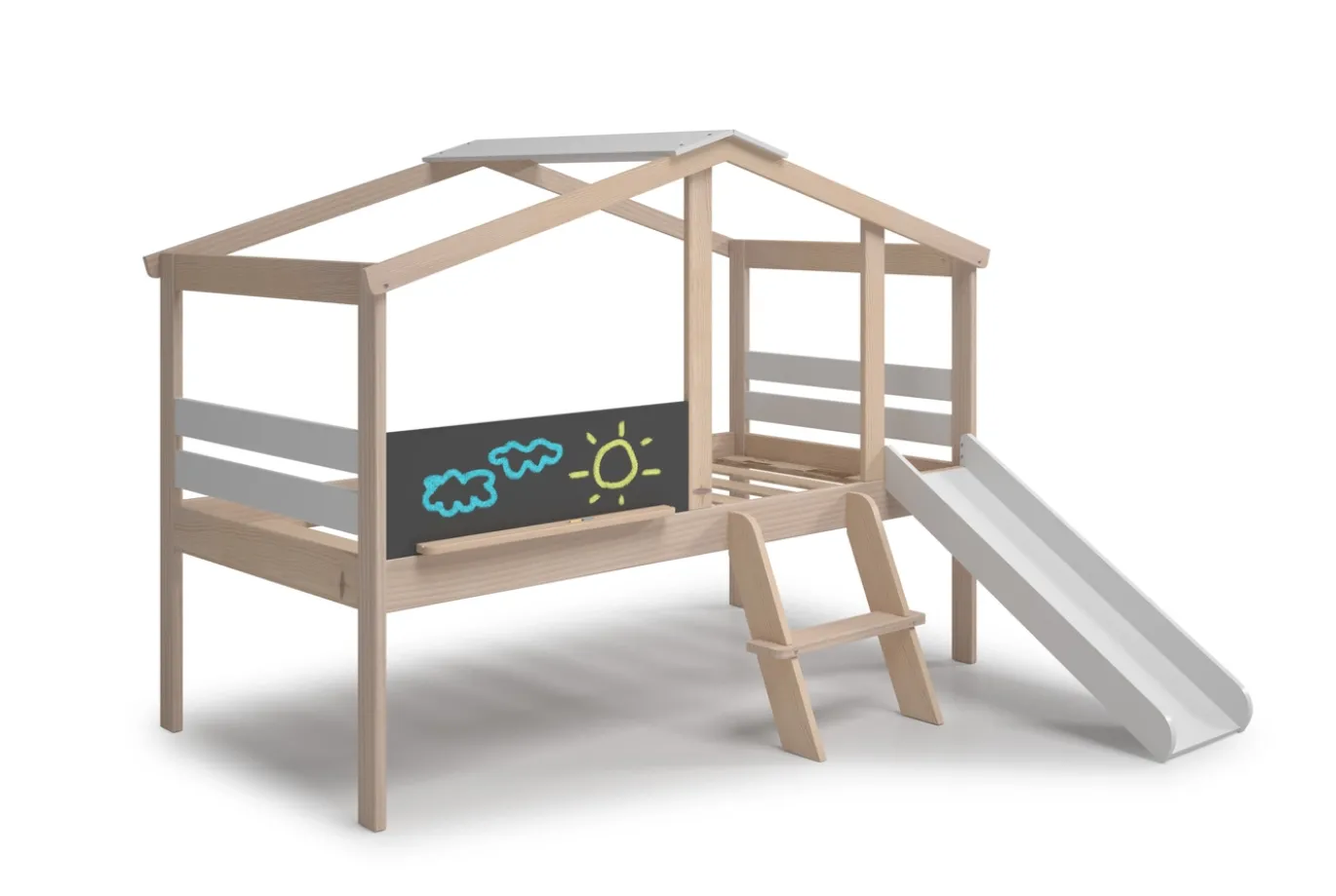 Bed 90 Tobogan Wit Wax/wit - Giga Meubel