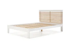 Bed Vectra 140x190 Wit Wax Met Latten Set - Giga Meubel