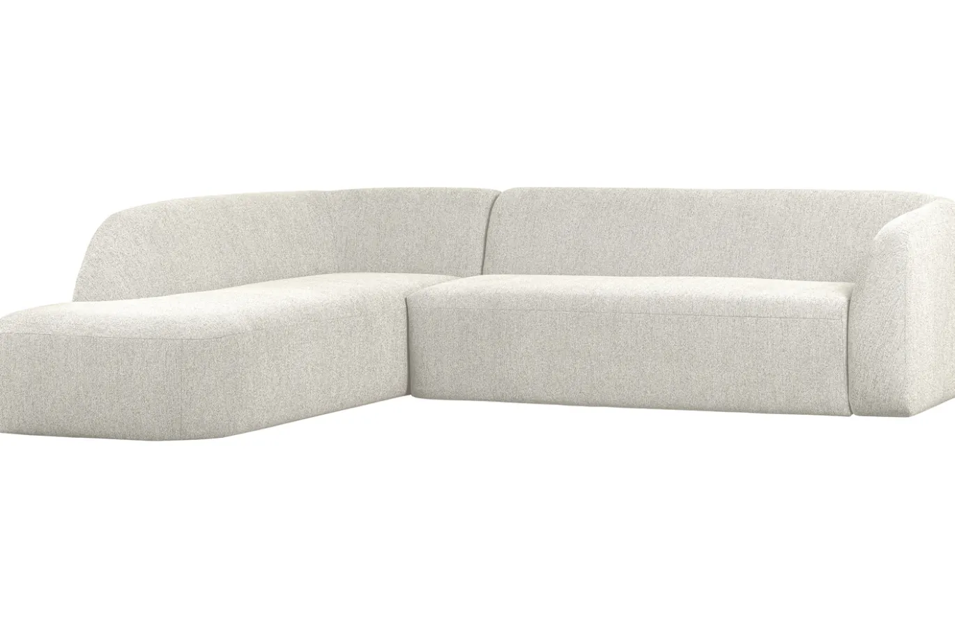 BePureHome Hoekbank Sloping Links Pearl Melange
