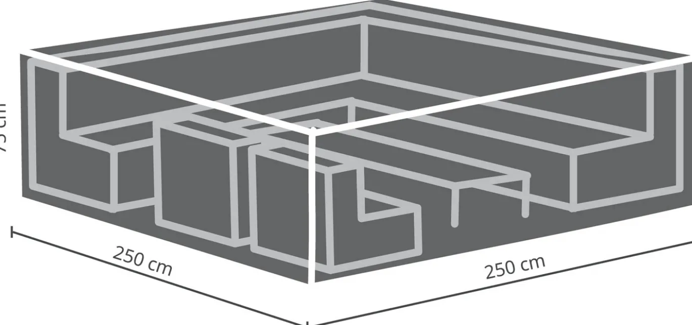 BEST Beschermhoes Voor Loungesets Medium 250x250x75cm Lichtgrijs