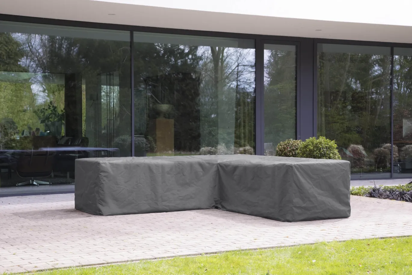 BEST Beschermhoes Voor Loungesets L Vorm 300/90×300/90x70cm Lichtgrijs