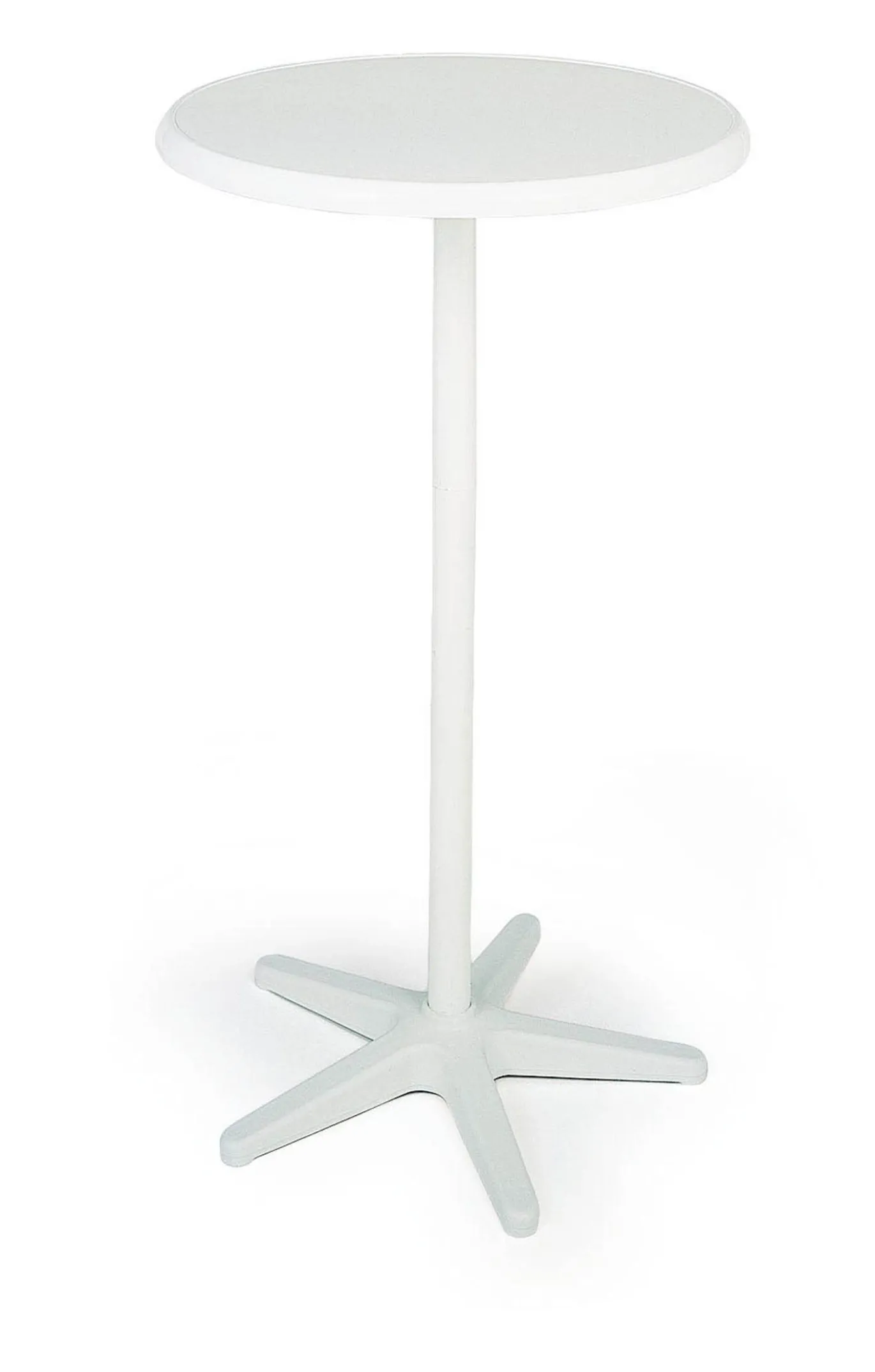 BEST In Hoogte Verstelbare Tuintafel/statafel Duo Ø70cm Wit