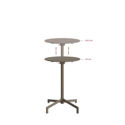BEST Terras/statafel | Verstelbaar In 2 Hoogtes Versa Cappuccino