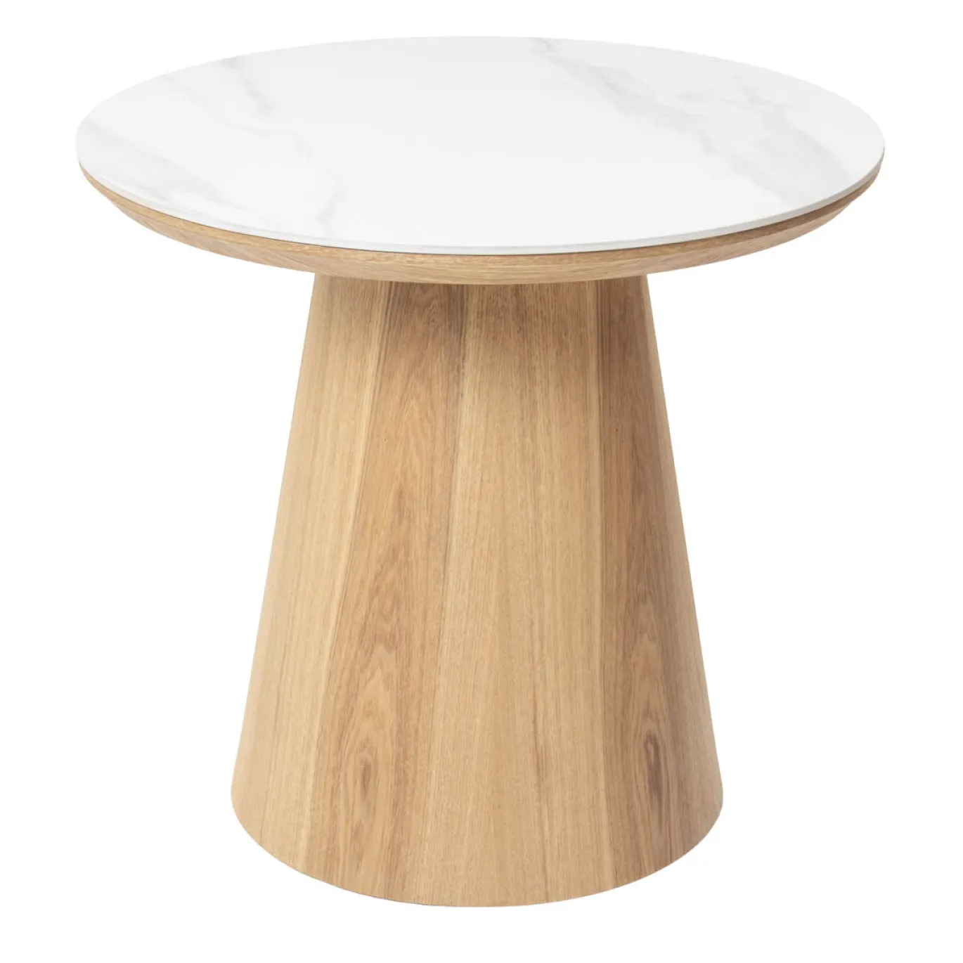 Bijzettafel Alba Naturel Marmer 60cm Rond - Giga Meubel