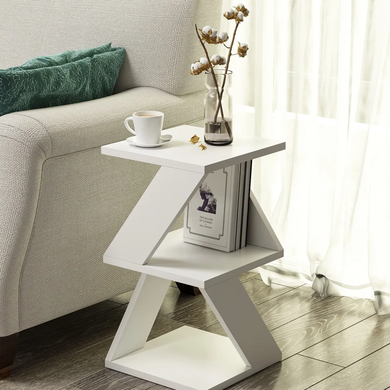 Bijzettafel Albeni Wit