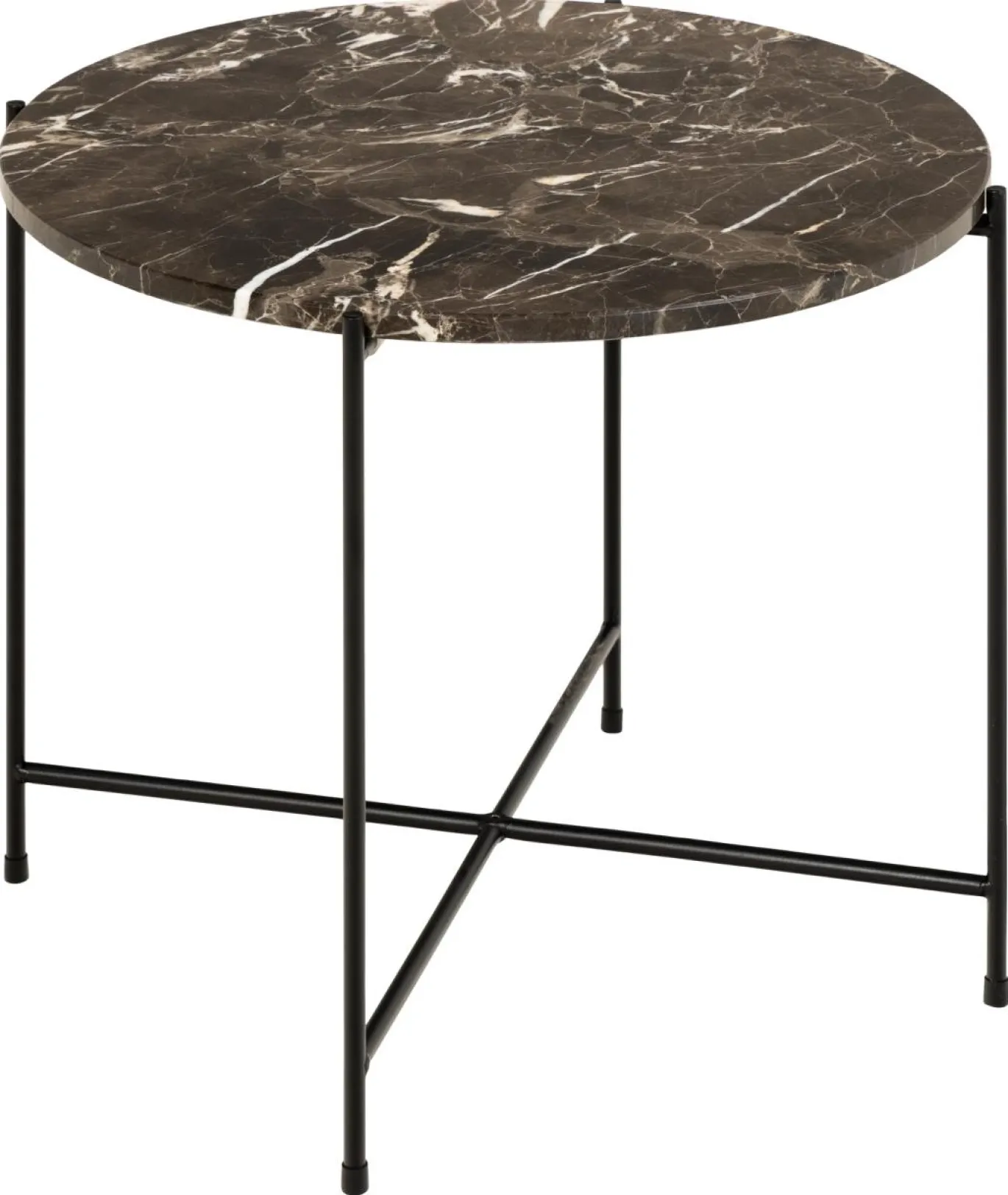 Bijzettafel Arvid Marmer Bruin Ø52cm - Giga Living