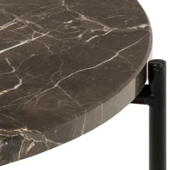 Bijzettafel Arvid Marmer Bruin Ø52cm - Giga Living