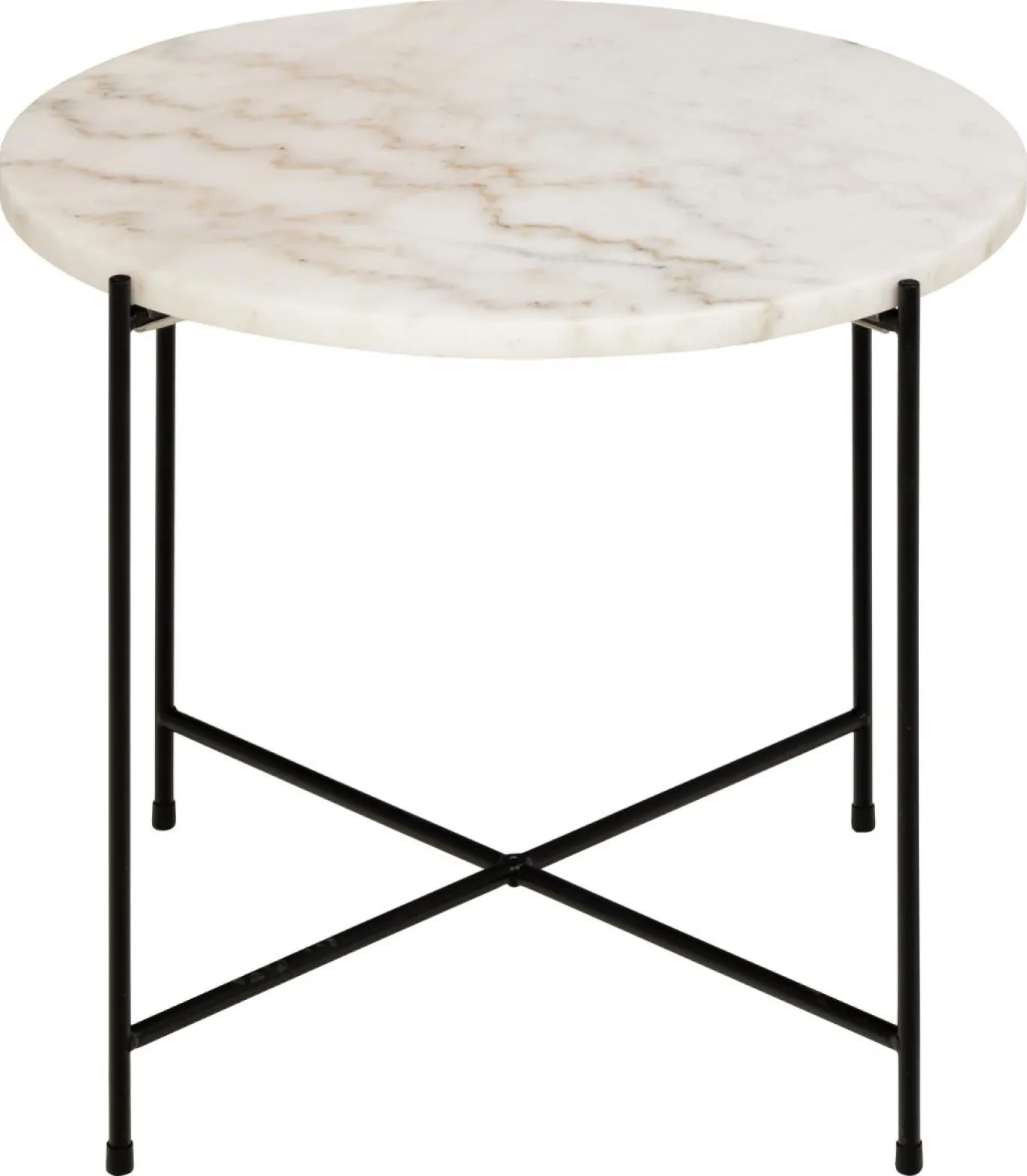Bijzettafel Arvid Marmer Wit Ø52cm - Giga Living
