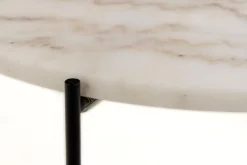 Bijzettafel Arvid Marmer Wit Ø52cm - Giga Living