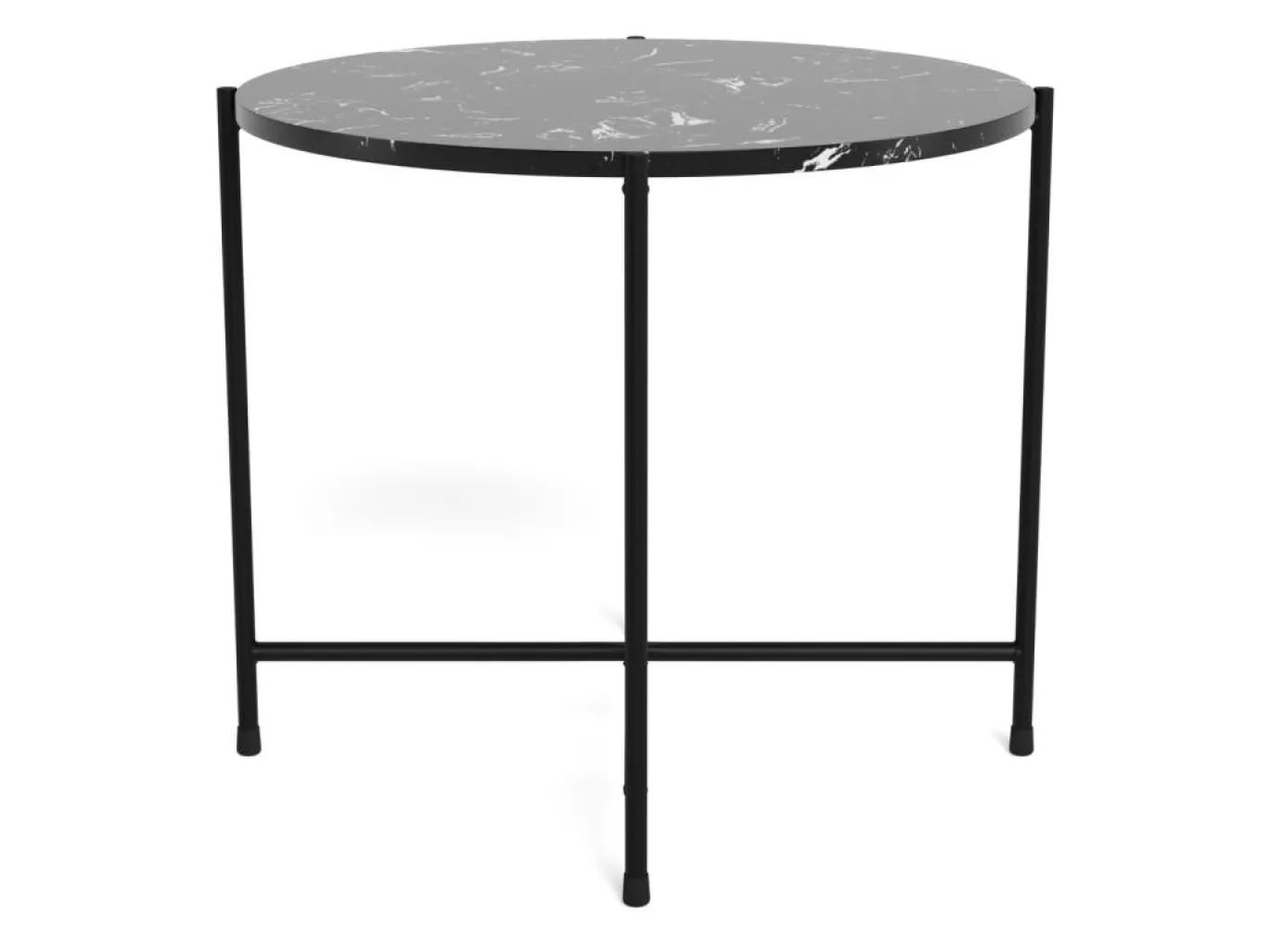 Bijzettafel Arvid Marmer Zwart Ø52cm - Giga Living