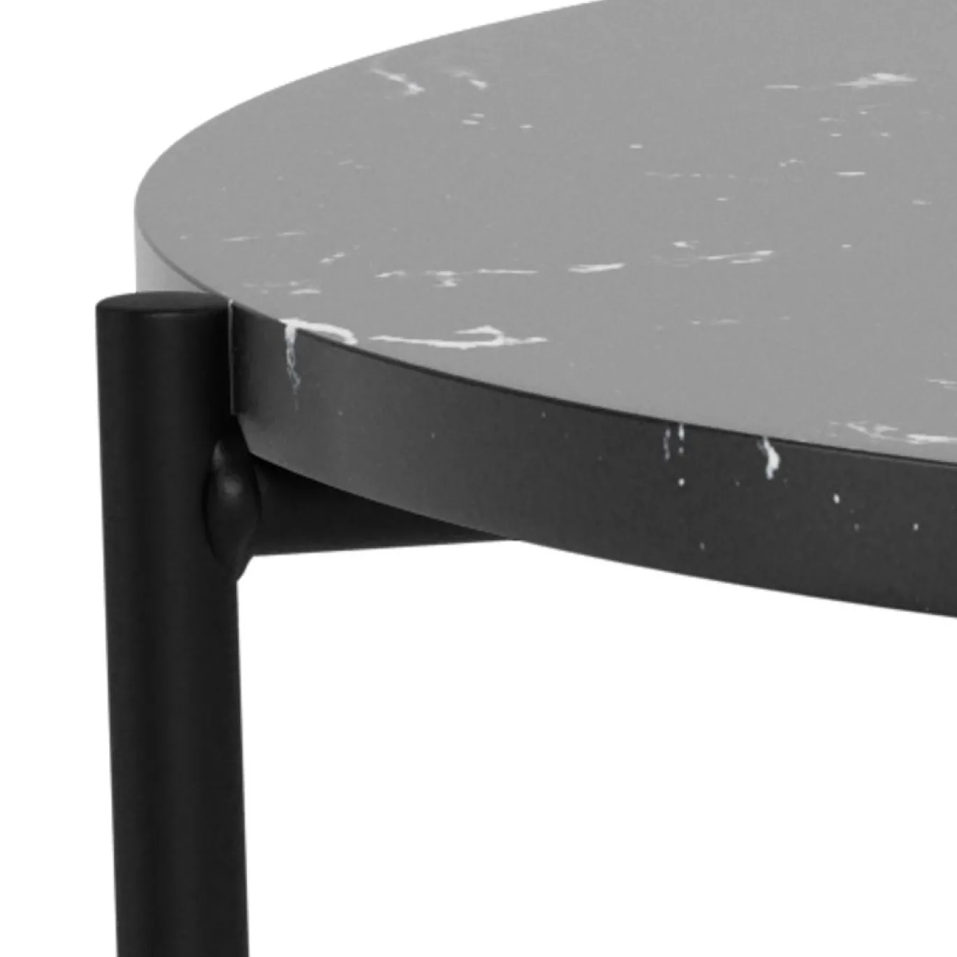 Bijzettafel Arvid Marmer Zwart Ø52cm - Giga Living