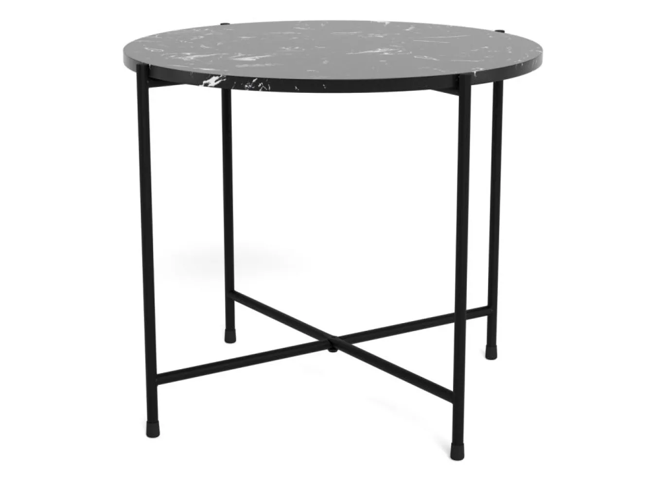 Bijzettafel Arvid Marmer Zwart Ø52cm - Giga Living