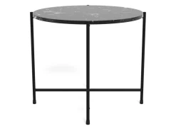 Bijzettafel Arvid Marmer Zwart Ø52cm - Giga Living