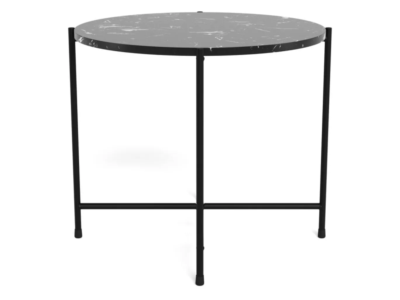 Bijzettafel Arvid Marmer Zwart Ø52cm - Giga Living