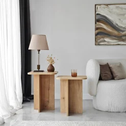 Bijzettafel Blues Naturel Set van 2