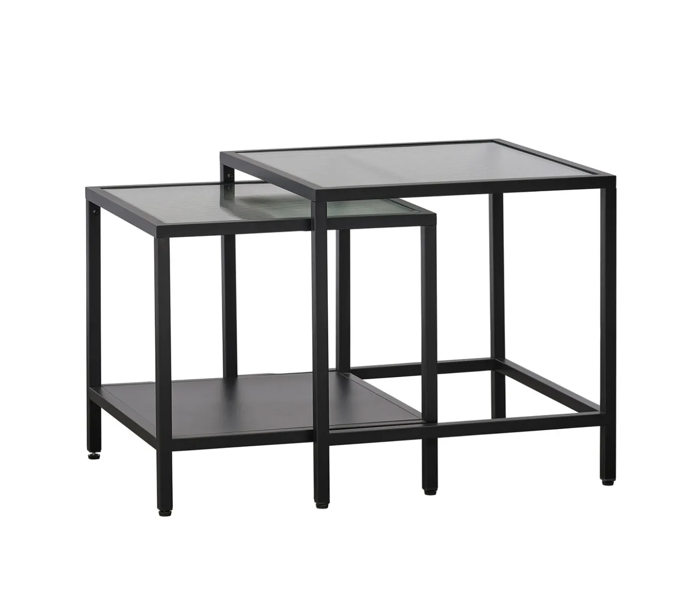 Bijzettafel Bronco Set Zwart Metaal - Giga Living