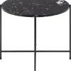 Bijzettafel Cardinham Marmer Zwart Ø52x40cm - Giga Living