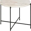 Bijzettafel Cardinham Marmer Wit Ø52x40cm - Giga Living