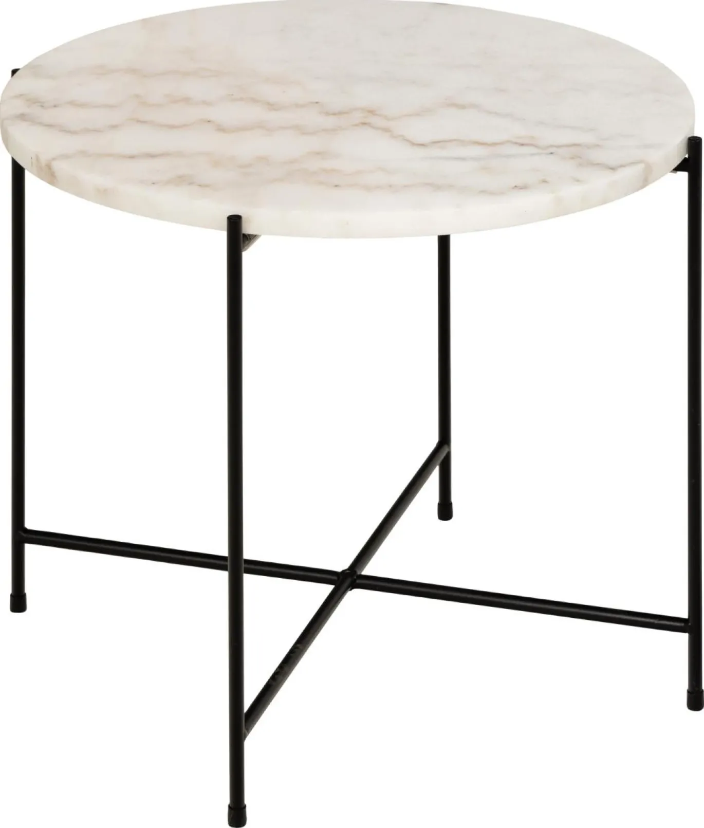 Bijzettafel Cardinham Marmer Wit Ø52x40cm - Giga Living