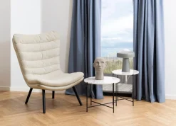 Bijzettafel Cardinham Marmer Wit Ø52x40cm - Giga Living