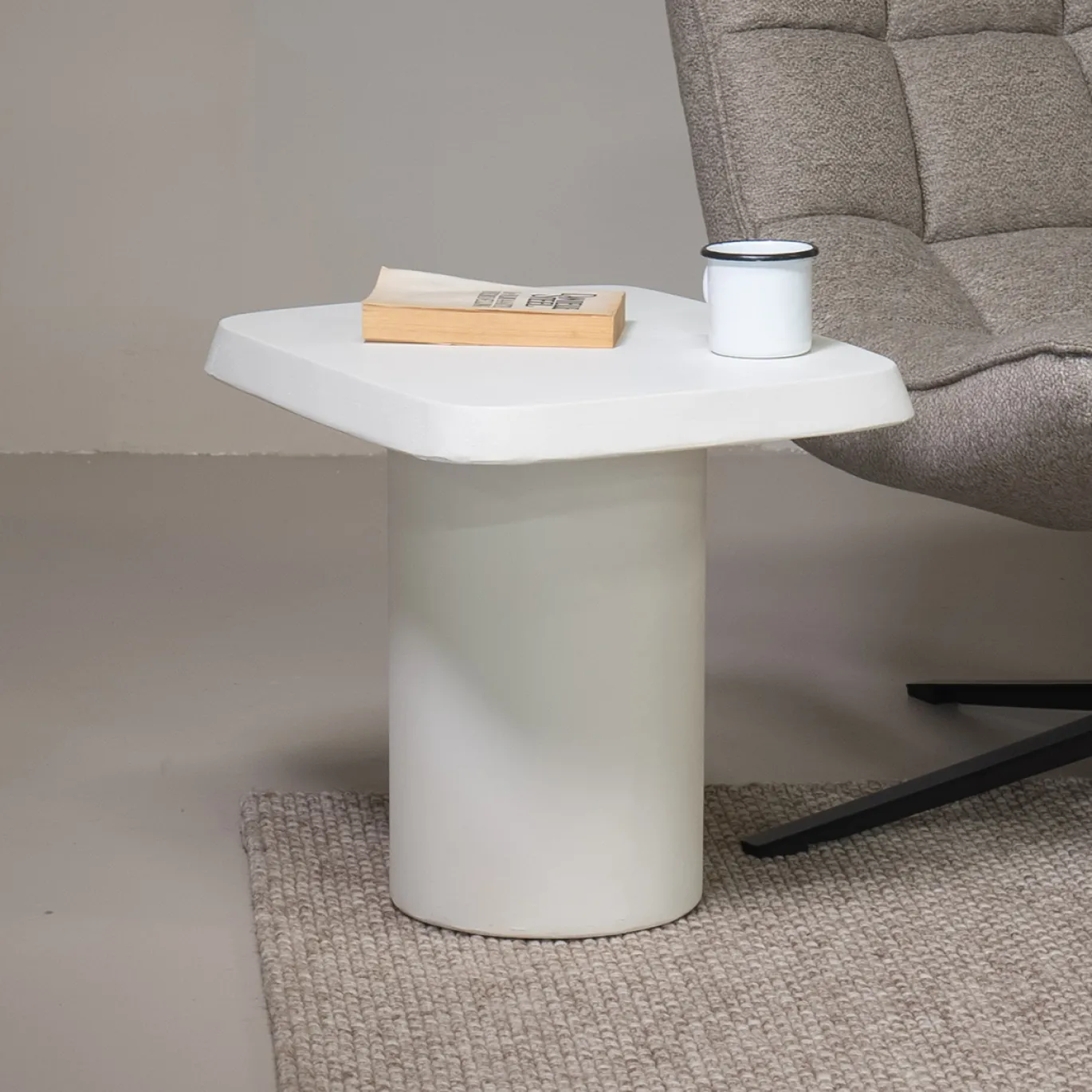 Bijzettafel Carly Beige 53cm - Giga Meubel