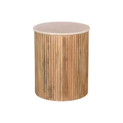 Bijzettafel Davi Marmer Naturel Rond 45cm - Giga Meubel