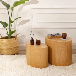 Bijzettafel Elipse Naturel Set van 2