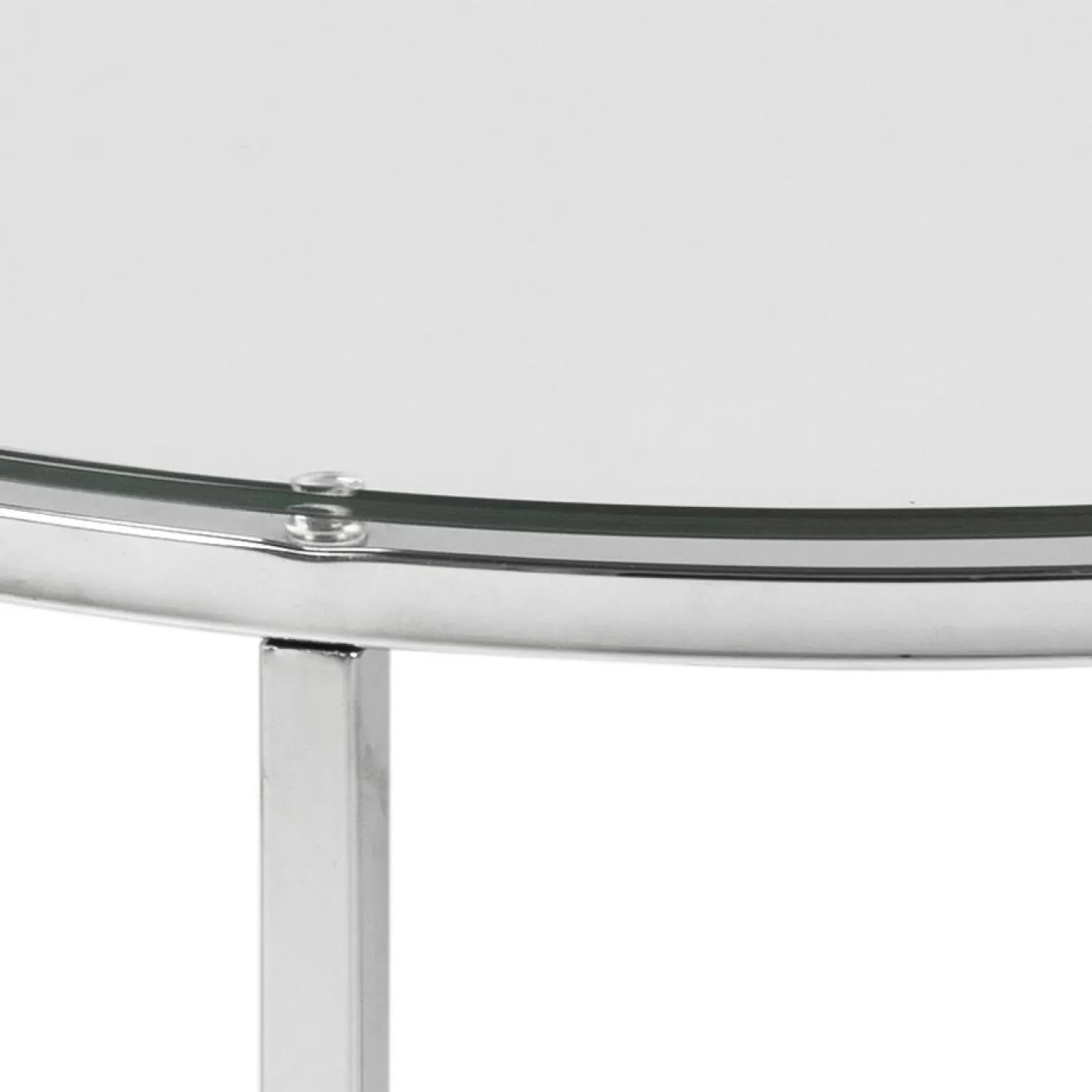 Bijzettafel Elora Rond Glas Transparant Ø55cm - Giga Living