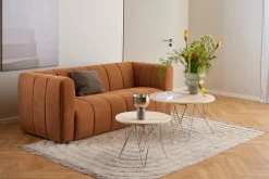 Bijzettafel Hermanson Beige Ø55x41,4cm Travertin - Giga Living