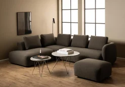 Bijzettafel Hermanson Bruin Ø55x41,4cm Marmer - Giga Living
