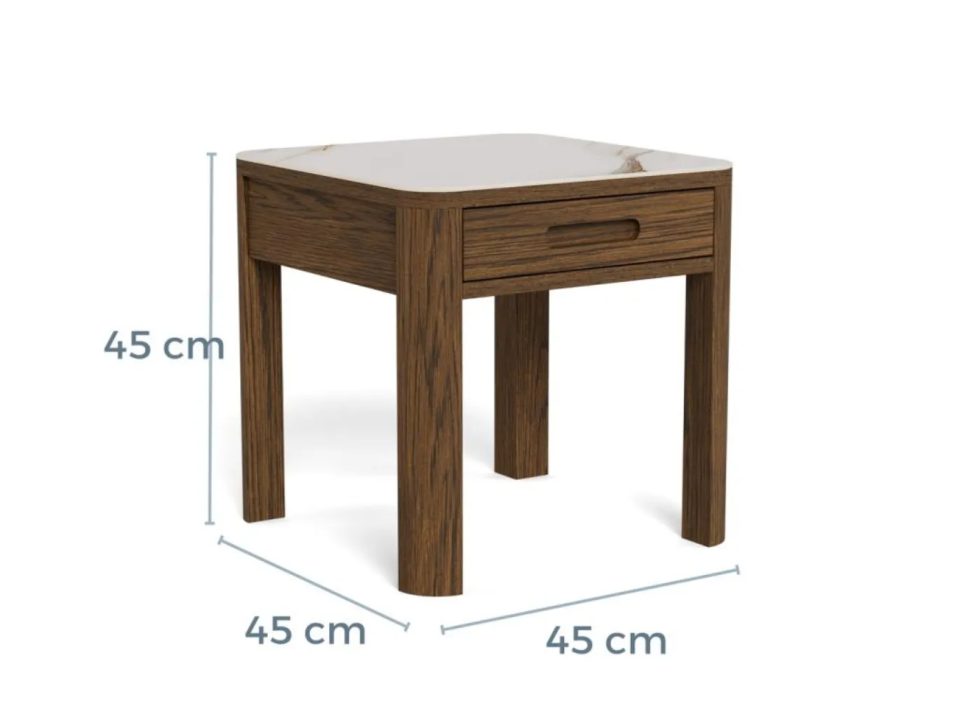 Bijzettafel Lawson Keramiek Crème 45cm - Giga Living