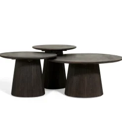 Bijzettafel Mokka Donkerbruin Ø50cm - Giga Meubel