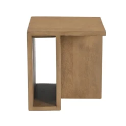 Bijzettafel Onni Naturel Vierkant 42cm - Giga Meubel