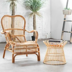Bijzettafel Rotan Blond