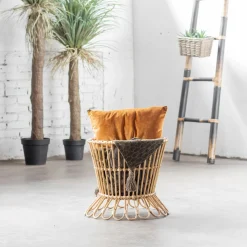 Bijzettafel Rotan Blond