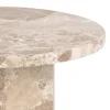 Bijzettafel Rovan Marmer Bruin Latte Ø50x50cm - Giga Living
