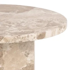 Bijzettafel Rovan Marmer Bruin Latte Ø50x50cm - Giga Living