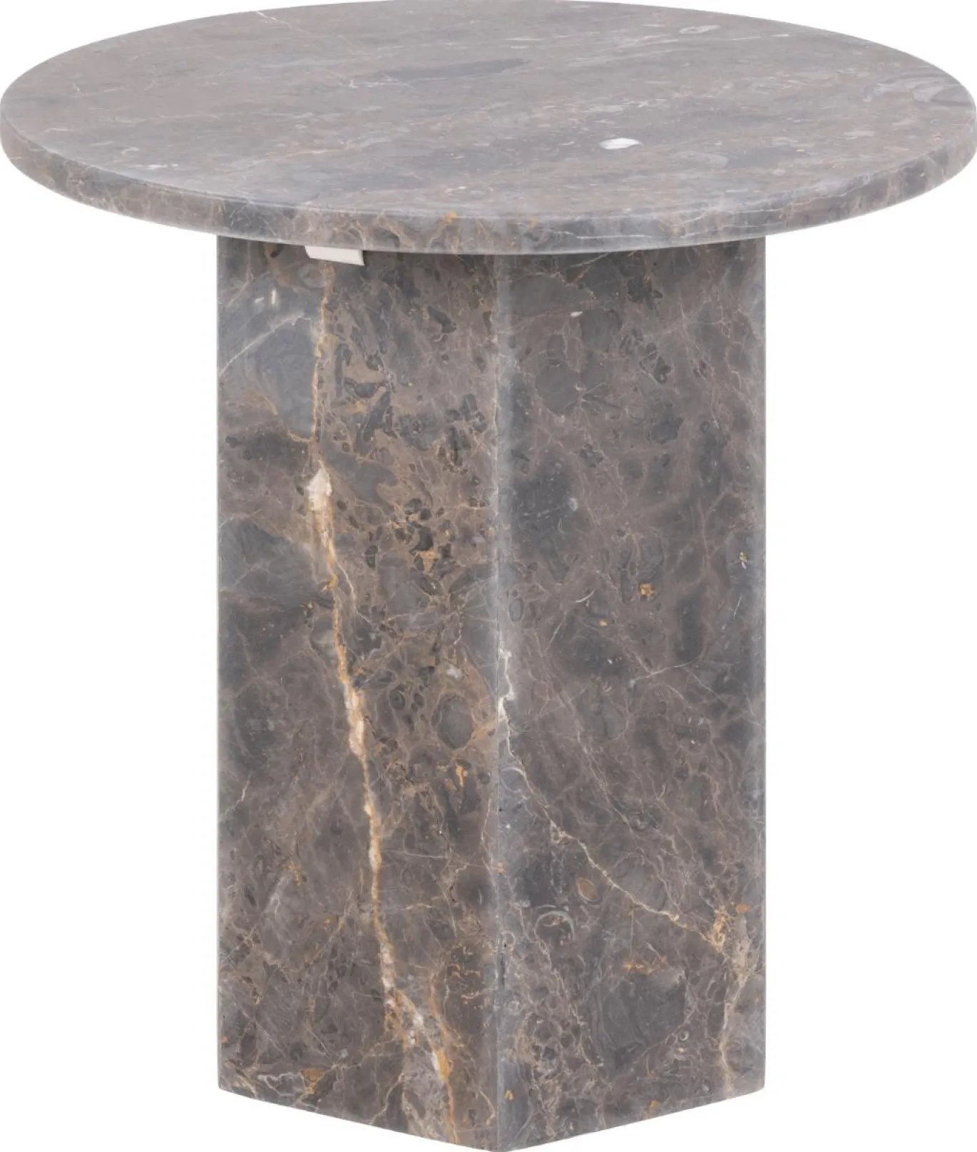 Bijzettafel Rovan Marmer Grijs Marron Ø50x50cm - Giga Living
