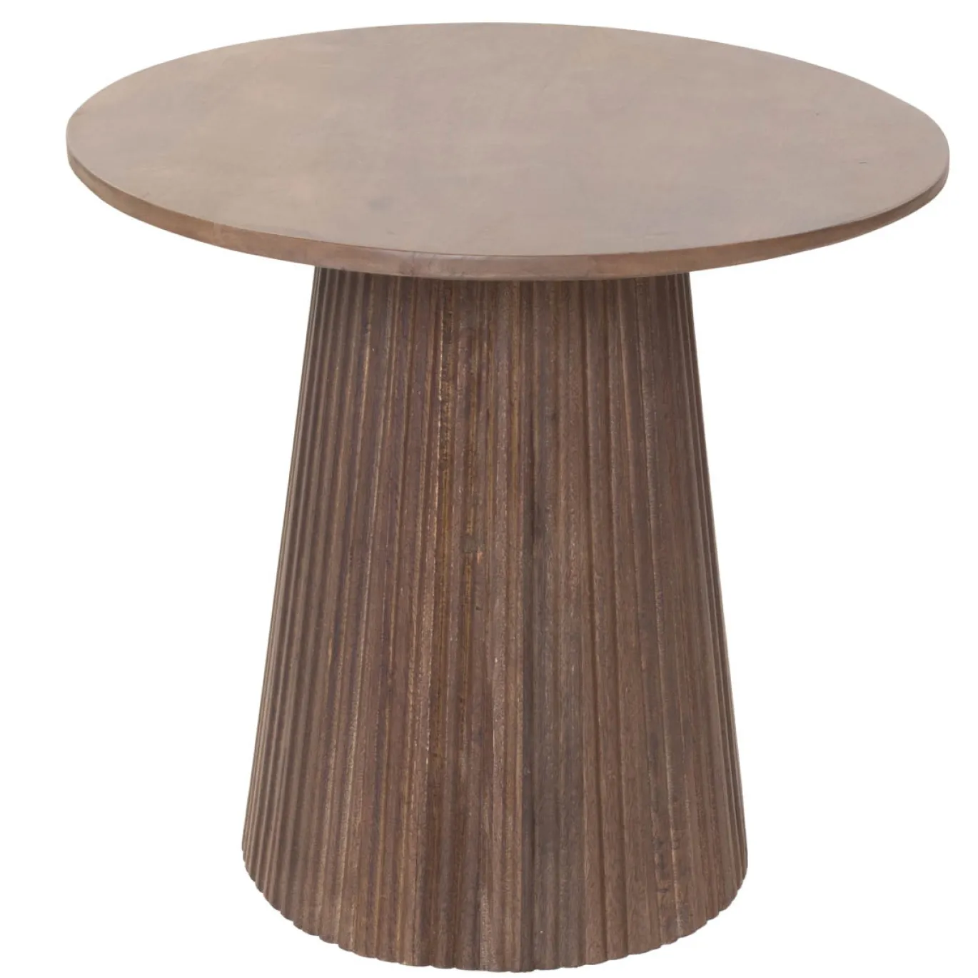 Bijzettafel Salvador Walnoot Rond 50cm - Giga Meubel