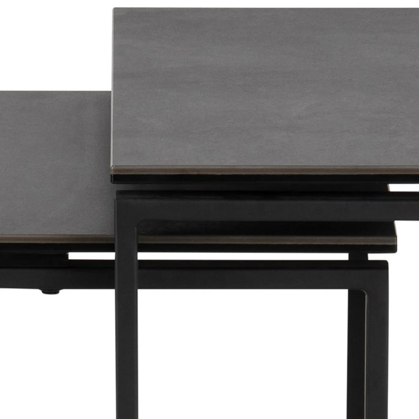 Bijzettafel Set van 3 Glentruan Zwart Keramiek - Giga Living