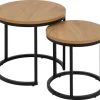 Bijzettafel Solin Set MDF Naturel - Giga Living