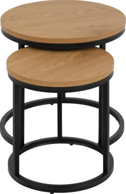 Bijzettafel Solin Set MDF Naturel - Giga Living