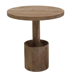 Bijzettafel Stacy Naturel Rond 45cm - Giga Meubel