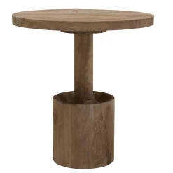 Bijzettafel Stacy Naturel Rond 45cm - Giga Meubel