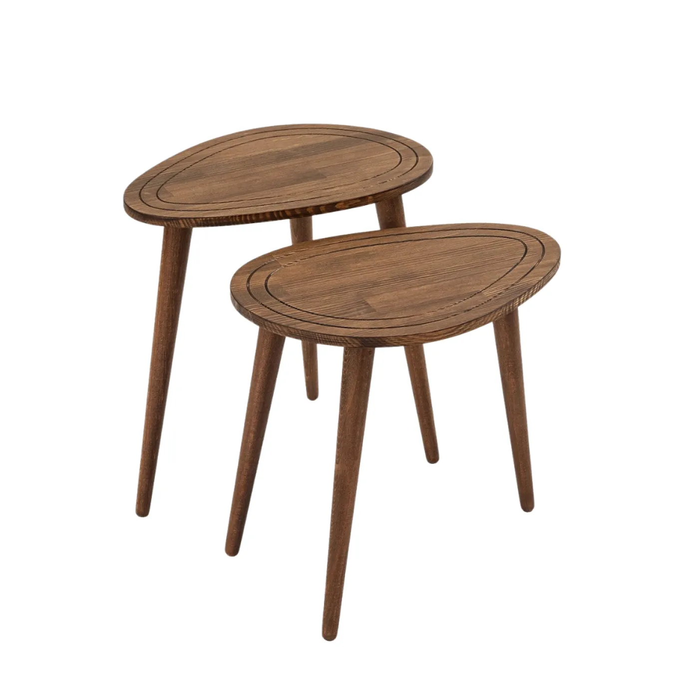 Bijzettafel Sweet Walnoot Set van 2