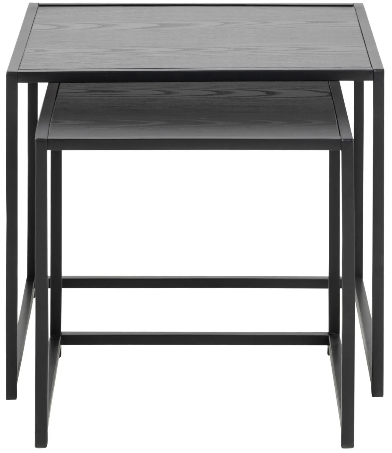 Bijzettafel Vayen Vierkant Zwart Set van 2 50cm - Giga Living