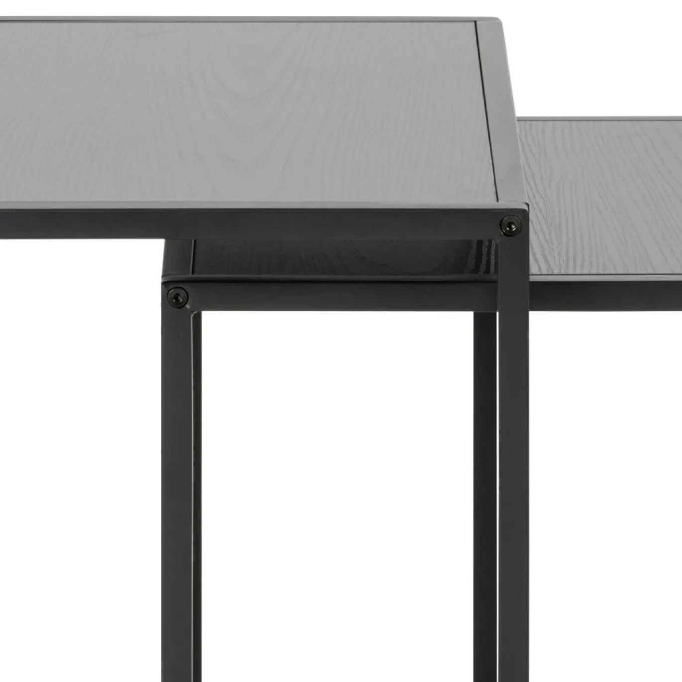 Bijzettafel Vayen Vierkant Zwart Set van 2 50cm - Giga Living